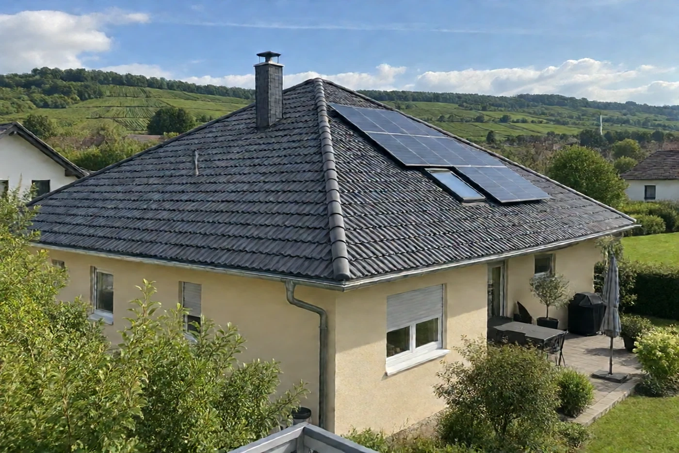 Sauberes Dach nach der kompletten Reinigung (Scheuring, Landkreis Landsberg am Lech)